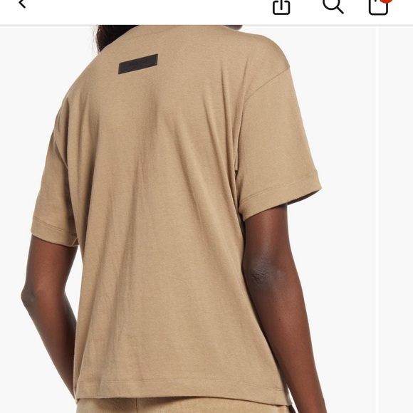 Essentials Beige Short Sleeve Women's Tee - Picture 2 of 7